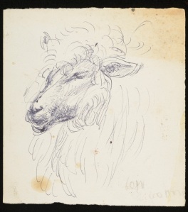 CHA/P/725. Sketch of a sheep, Duncan Grant, date unknown. © The Charleston Trust.